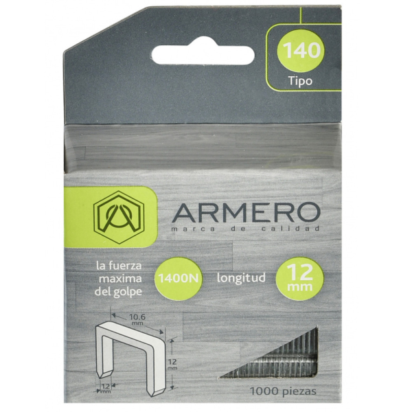 Скобы для степлера ARMERO тип 140, 12мм     A312/013