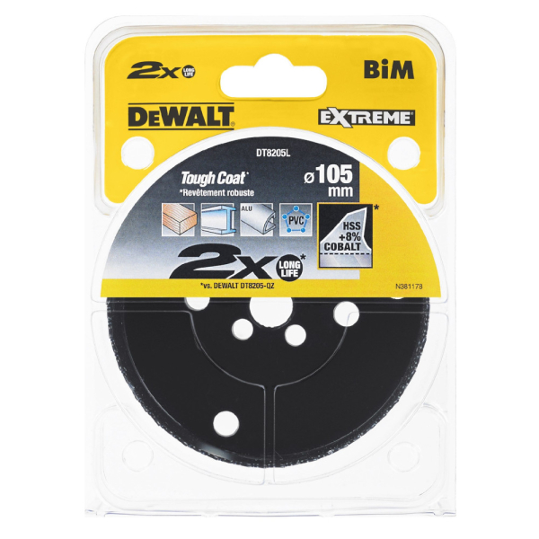 Цифенбор с карбидным покрытием DEWALT DT 8205 L 105*46 мм