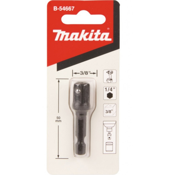Адаптер Makita шестигранник 1/4" на квадрат 3/8"   B-54667