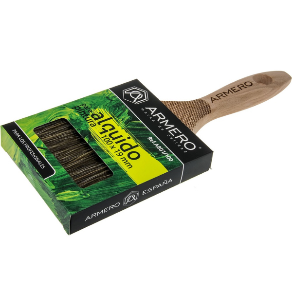 Кисть малярная ARMERO 100*19мм для лаков и красок на основе растворителя   A801/100