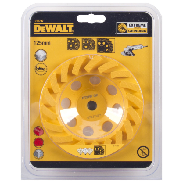 Чашка алмазная DEWALT 125 мм турбо однорядная   DT 3797
