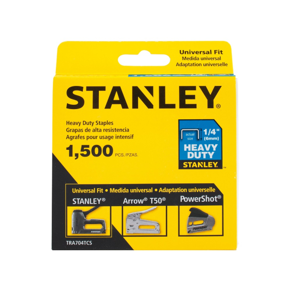 Скобы для степлера STANLEY HEAVY DUTY тип ''G'' 6мм*1500шт  1-TRA704TCS