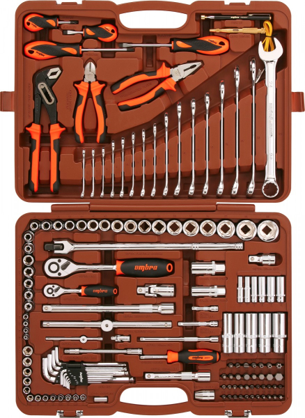 Набор универсального инструмента OMBRA 1/4", 1/2"DR (143 предм.)   OMT143SL