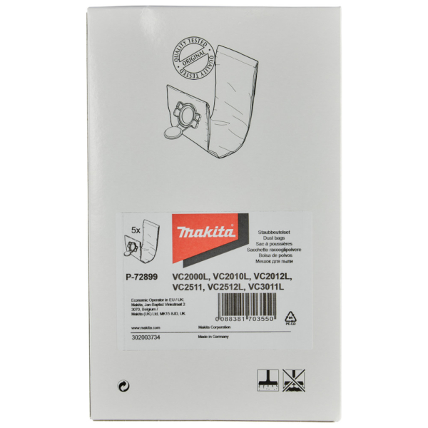 Мешки для пылесоса Makita VC2015L\2512L\3011L   (P-72899)
