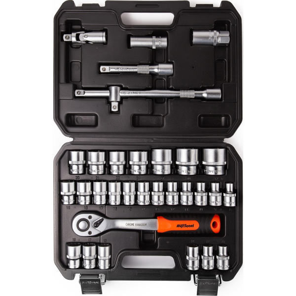 Набор инструмента AV Steel 32 предмета 1/2"  AV-011032
