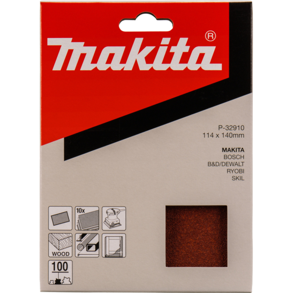 Шкурка Makita 114*140 Р-100 (уп. 10шт)