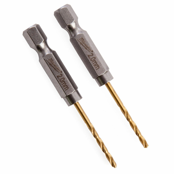 Сверло Milwaukee RedHEX HSS-G TiN по металлу 2.0 мм 2 шт