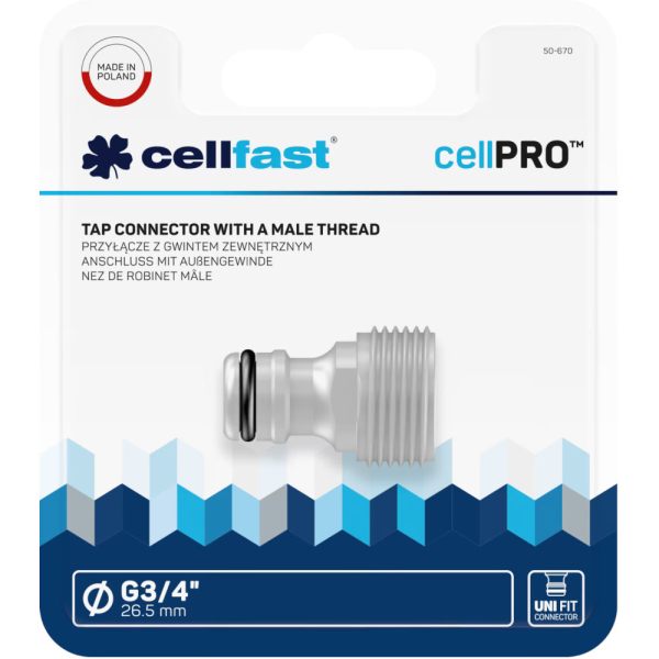Адаптер CELLFAST IDEALLINE с наружной резьбой 3/4"
