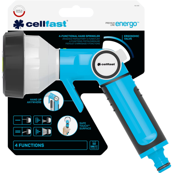 Пистолет для полива CELLFAST ERGOLINE 4-х функциональный