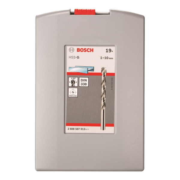 Набор сверл BOSCH HSS-G по металлу из 19 штук   2.608.587.013