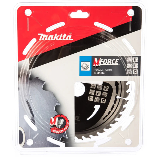 Диск п/п Makita 210*30*40 M-Force   (B-31360)