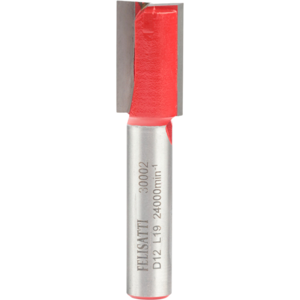 Фреза пазовая прямая FELISATTI 12х19мм хвостовик 8мм   30002