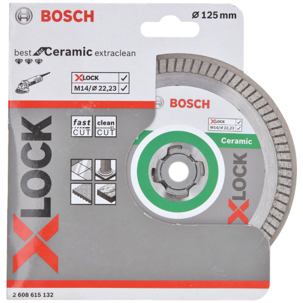Диск алмазный BOSCH X-LOCK BfCeram Extraclean 125мм    2.608.615.132