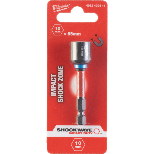 Насадка Milwaukee SHOCKWAVE 1/4" HEX торцевая магнитная 10*65 мм GEN II