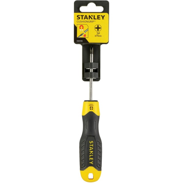 Отвертка STANLEY CUSHIONGRIP шлиц Phillips 1x75мм     0-64-932