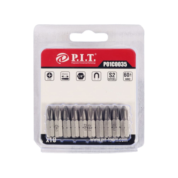 Бита P.I.T.  PH 2*25мм (10 шт.)   