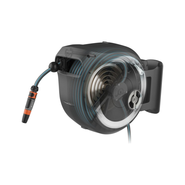 Катушка со шлангом настенная автоматическая Gardena RollUp L белая   18627-20.000.00