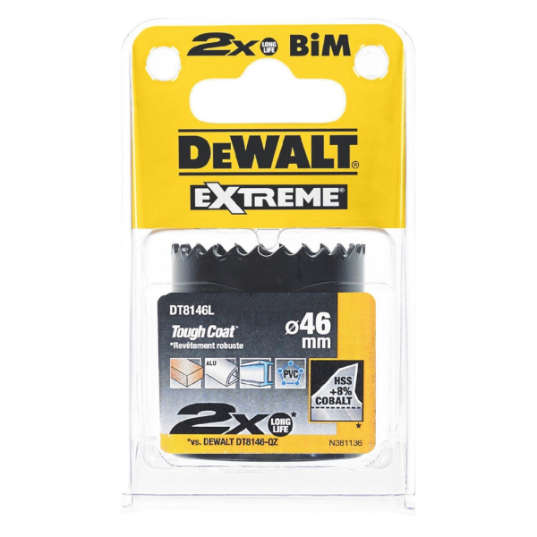 Цифенбор с карбидным покрытием DEWALT DT 8146 L 46*46 мм