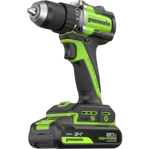 Дрель-шуруповерт аккумуляторный GREENWORKS DD560 24 V 2Ач   3708407CUC