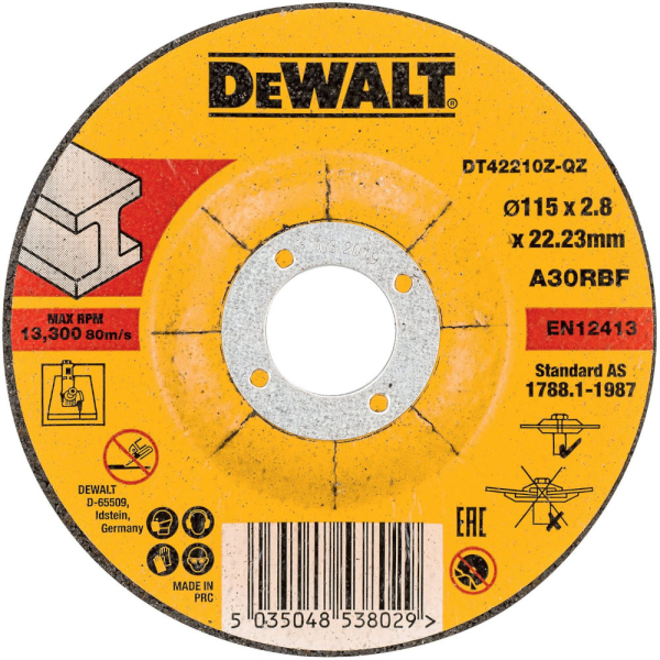 Диск абразивный DEWALT INDUSTRIAL 115*2,8*22.2 металл DT 42210Z