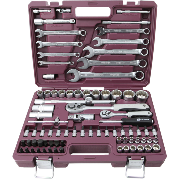 Набор инструмента универсальный THORVIK 1/4", 1/2"DR 82 предмета   TS082/12