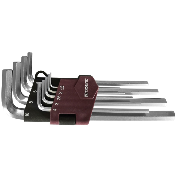 Набор ключей THORVIK торцевых шестигранных, H1.5-H10, 9 предметов   HK9S