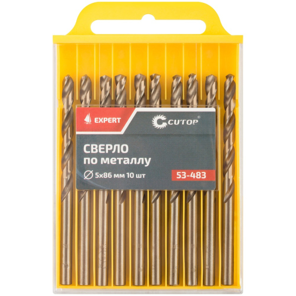 Сверло Cutop EXPERT 5*86 по металлу 10 шт   53-483