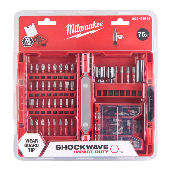 Набор бит Milwaukee SHOCKWAVE 75шт