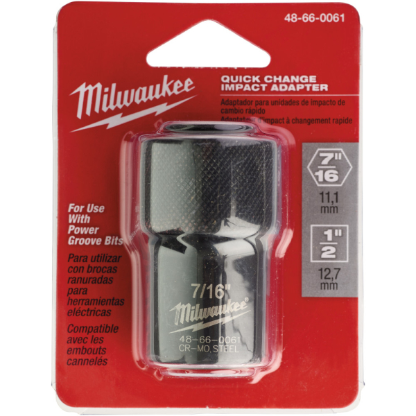 Адаптер ударный Milwaukee 1/2"-7/16" HEX