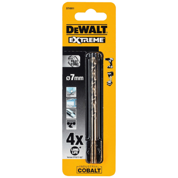 Сверло DEWALT по металлу  7,0*109   DT 4911    (1шт в упак)