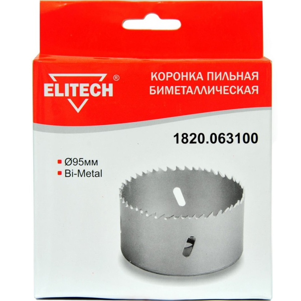 Цифенбор биметаллический ELITECH 95 мм   1820.063100