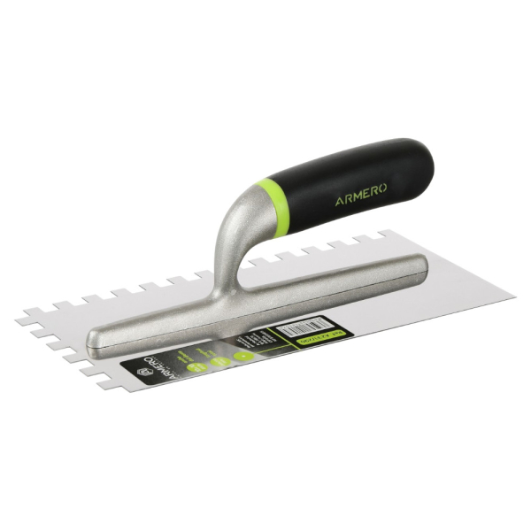 Гладилка ARMERO 280*130мм нерж.сталь, зуб 10*10 мм     A231/290