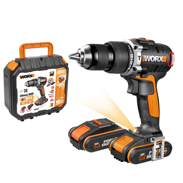 Дрель аккумуляторная WORX WX373 20V 2,0Ач кейс