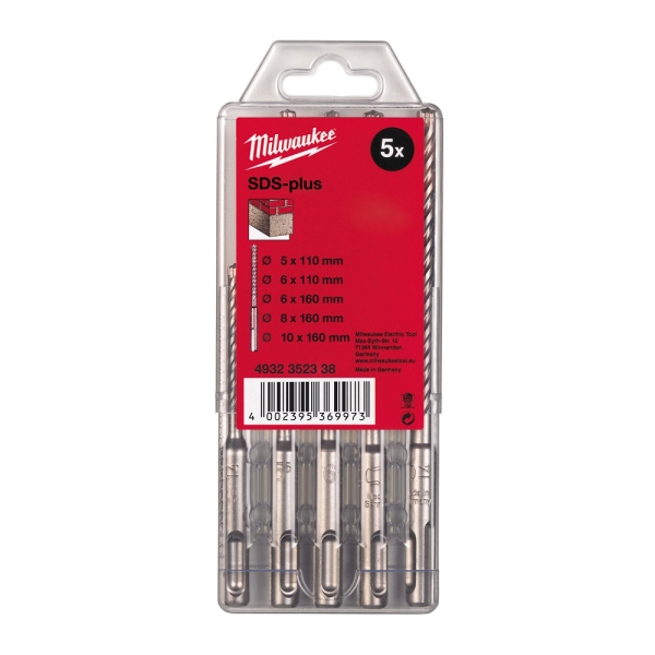 Набор буров Milwaukee SDS+ M2 5шт
