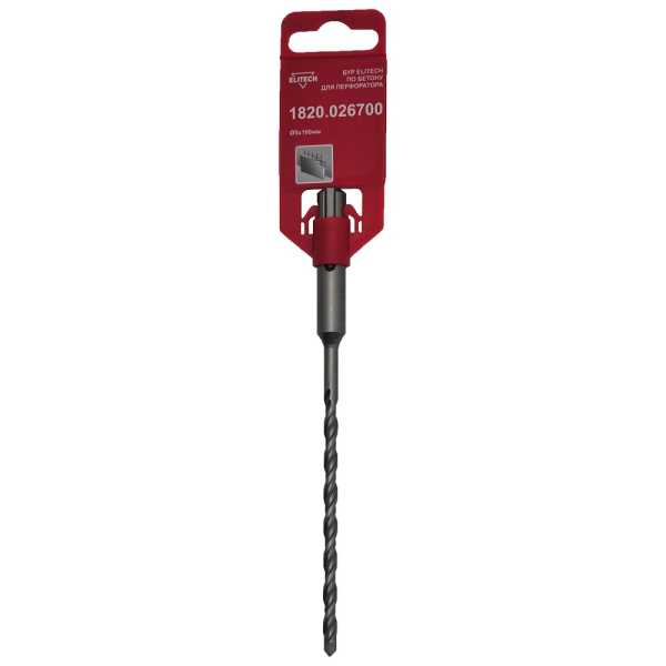Бур ELITECH  SDS +  5*160