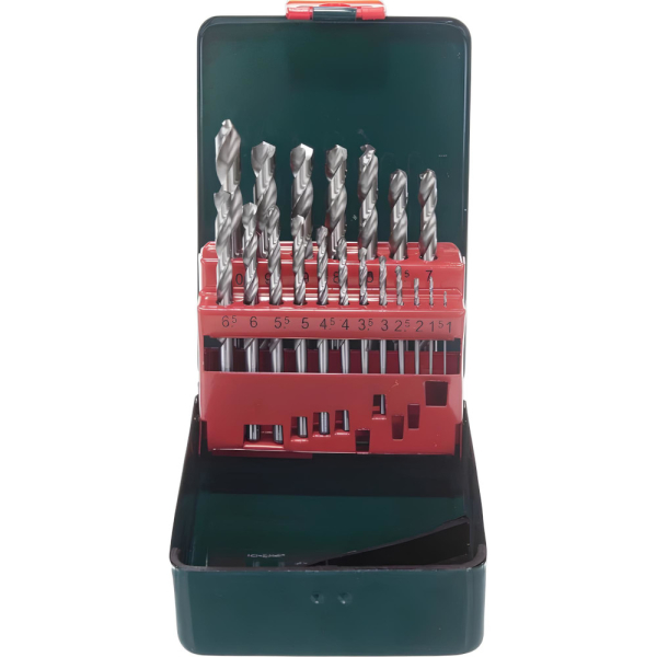 Набор сверл Metabo HSS-G по металлу 19 шт   (27153)