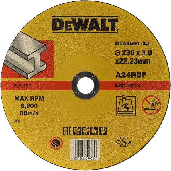 Диск абразивный DEWALT 230*3,0*22.2 металл DT 42601