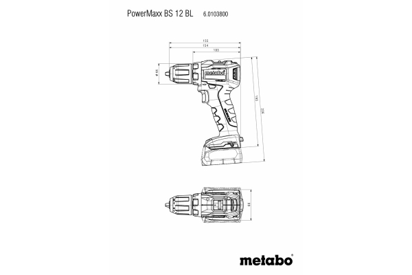 Дрель аккумуляторная Metabo PowerMaxx BS 12 BL   601038800