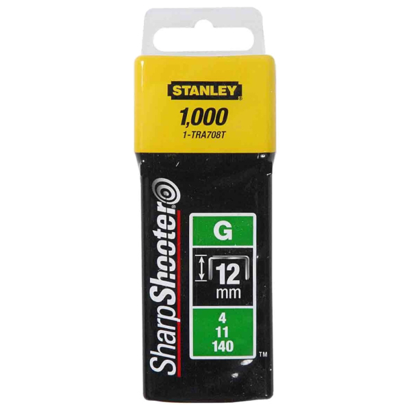 Скобы для степлера STANLEY HEAVY DUTY тип ''G'' 12мм*1000шт  1-TRA708T