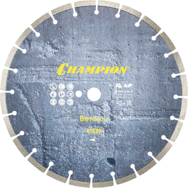Диск алмазный CHAMPION Concremax L 350*25.4 мм сегмент   C1629