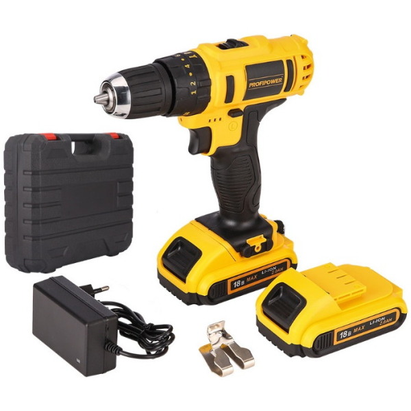 Дрель аккумуляторная PROFIPOWER DW-18B   T0052