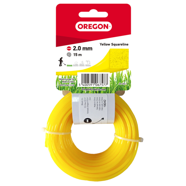 Леска Oregon Yellow Square 2,0*15 м     69-406-Y