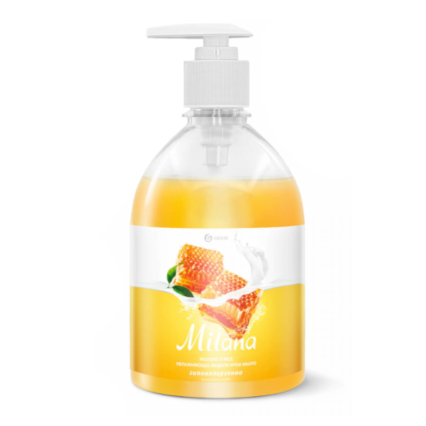 Мыло жидкое GRASS Молоко и мед 500мл   126100