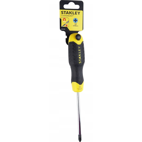 Отвертка STANLEY CUSHIONGRIP шлиц Pozidriv 2x100мм     0-64-974