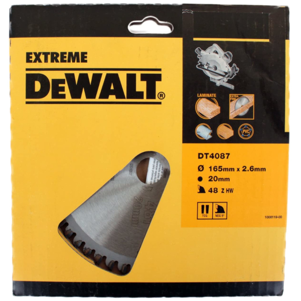 Диск п/п DEWALT DT 4087   165*20*48