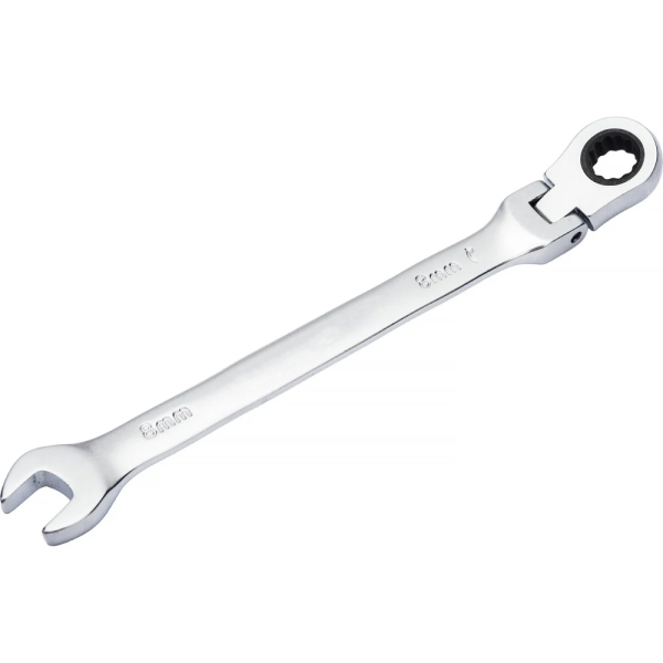 Ключ комбинированный AV Steel трещоточный с шарниром 8мм  AV-315208