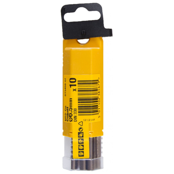 Сверло DEWALT по металлу 6,5*101 (10 штук в упаковке)   DT 5459