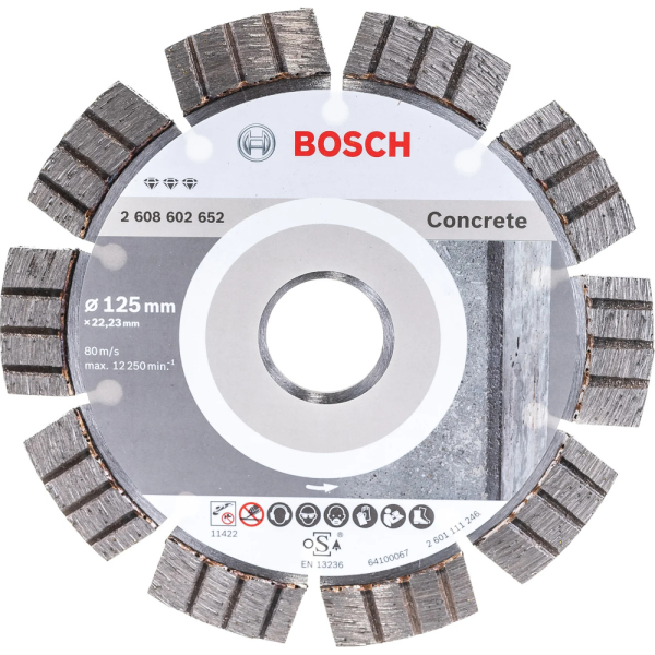 Диск алмазный BOSCH Best for Concrete 125*22.2 сегмент   2.608.602.652
