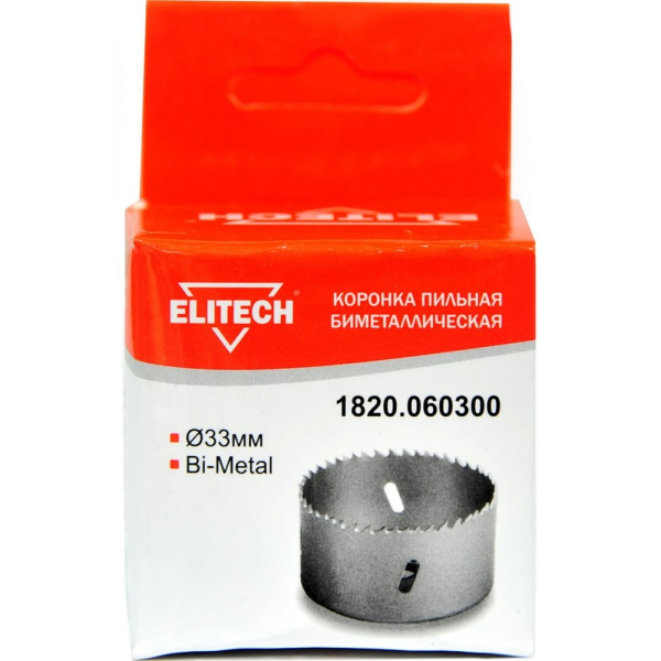 Цифенбор биметаллический ELITECH 33 мм   1820.060300