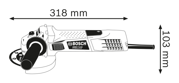 УШМ BOSCH  GWS 7-115     0.601.388.106